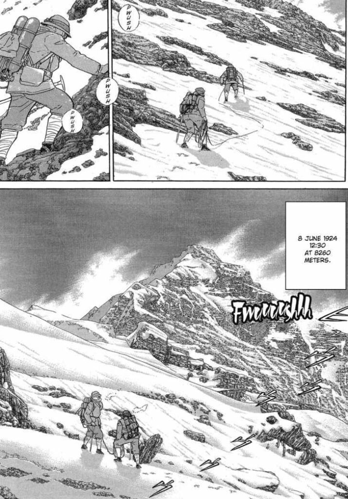 Summit of the Gods Environmental Manga Human Nature fighting the elements Environment theme